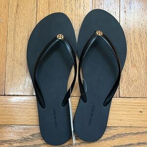Tory Burch Black Chelsea Flip Flop nwt size 8